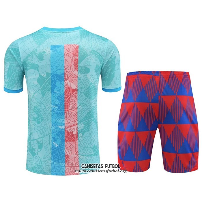 Chandal del Barcelona Manga Corta 202023/2024 Azul - Pantalon Corto